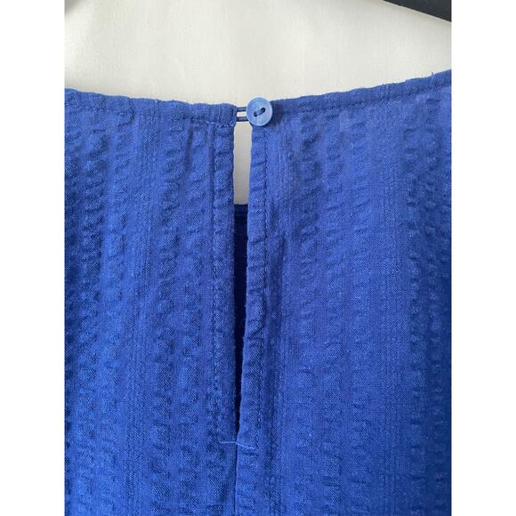 Old Navy Tiered Puff Sleeve Midi Swing Dress Spring Cottagecore Coastal Beachy - Picture 5 of 8